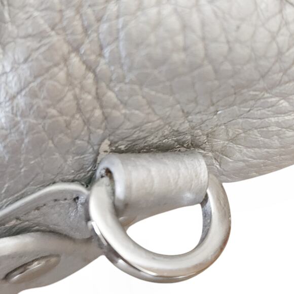 ON AURA TOUT VU Paris silver leather crystal beaded mini statement bag Gagaku - Picture 8 of 11